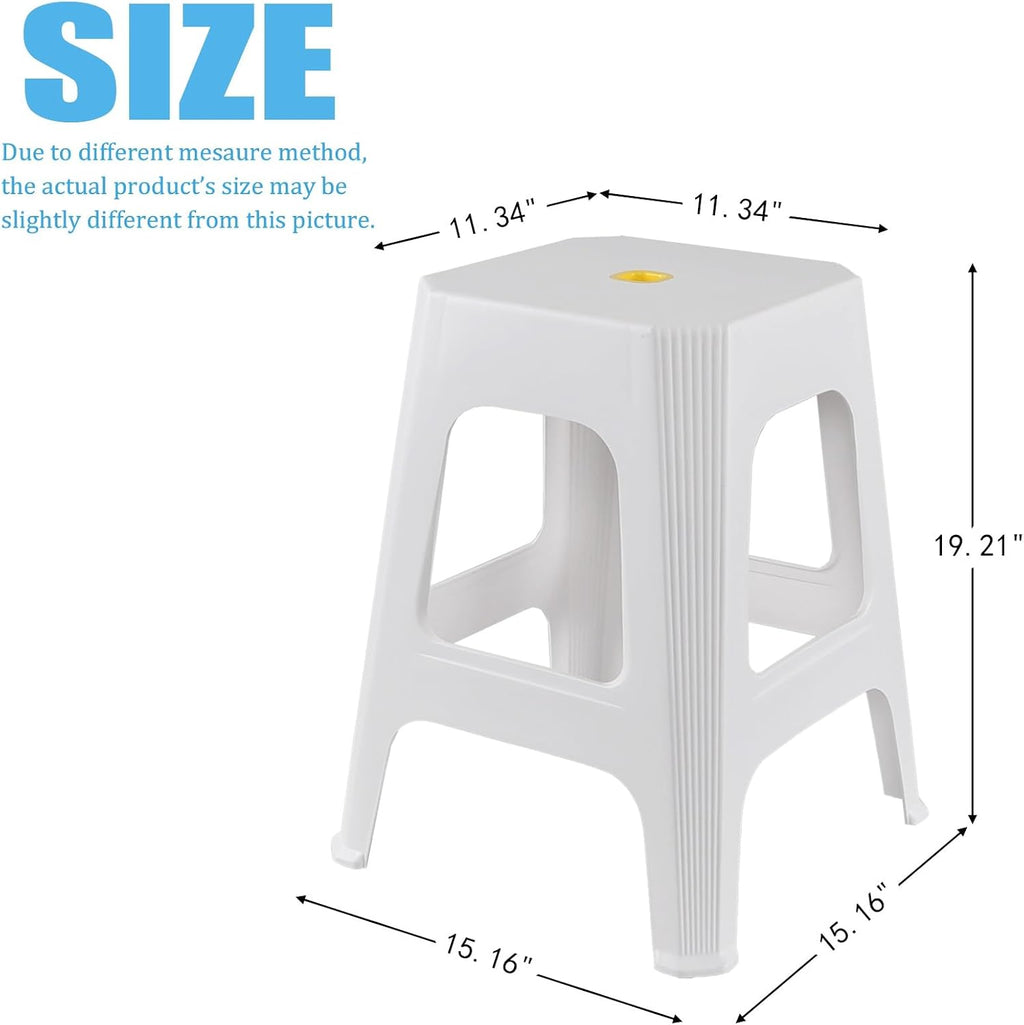 White Stackable Counter Stools 6 Pack Indoor Outdoor Seats
