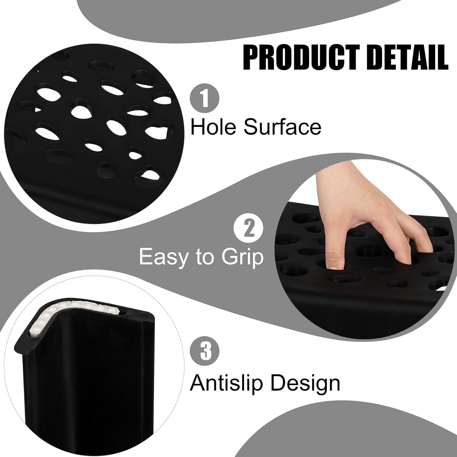 Black Nesting Plastic Stools 6 Pack