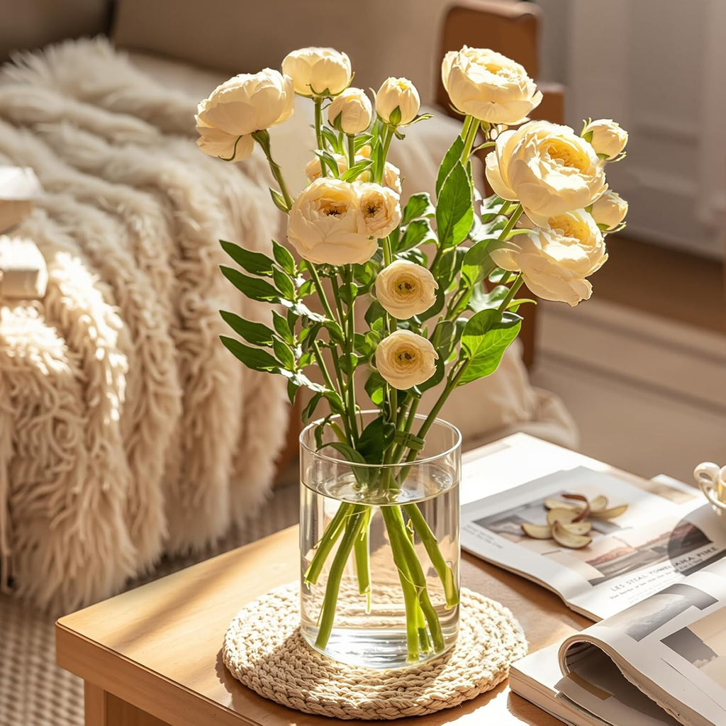 Clear Glass Cylinder Vases 12 Pack Wedding Decor
