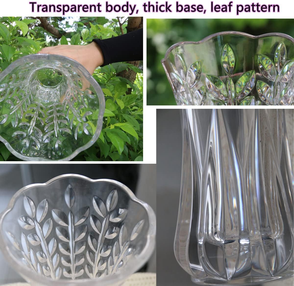 12 Inch Unbreakable Plastic Vase Home Wedding Decor