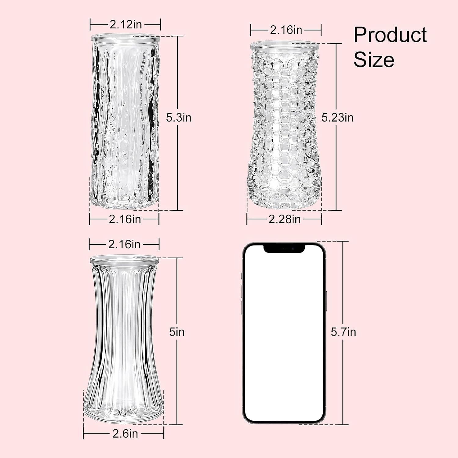 Clear Mini Glass Bud Vases 24 Pack Wedding Decor