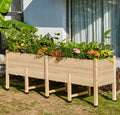 Wood Deep Elevated Garden Planter Bed