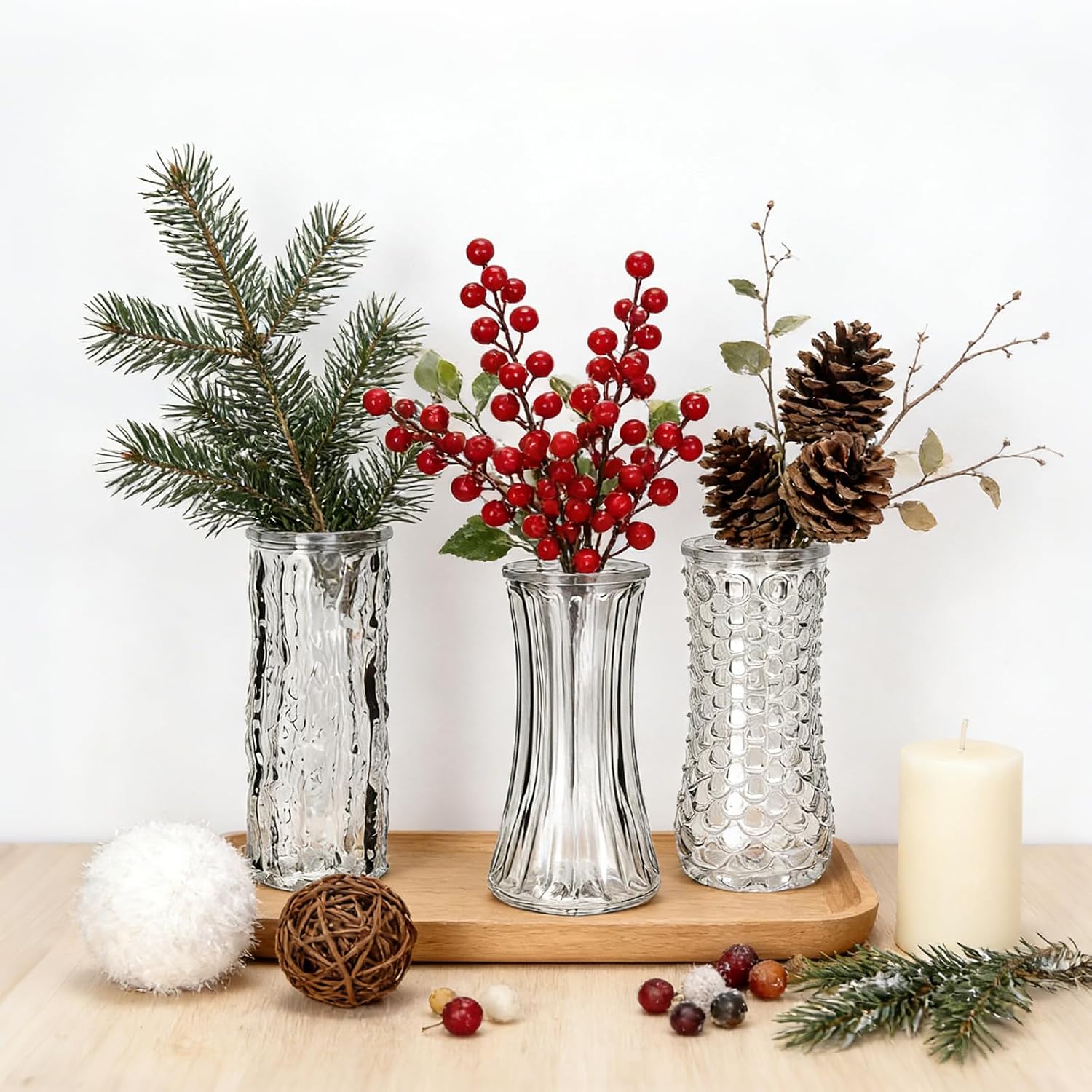 Clear Mini Glass Bud Vases 24 Pack Wedding Decor