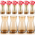 8 Inch Clear Glass Vases 6 Pack Boho Wedding Decor