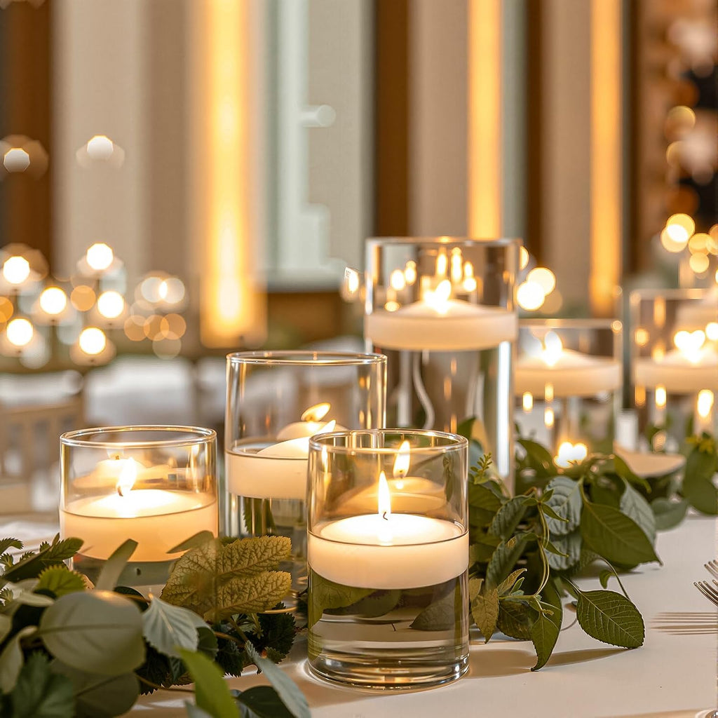 Clear Glass Cylinder Vases 12 Pack Wedding Decor