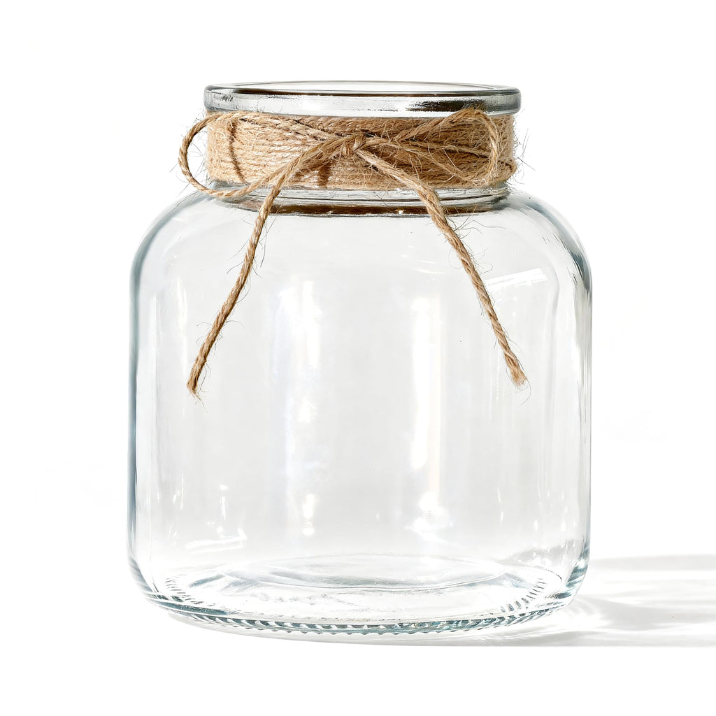 Farmhouse Clear Glass Vases 4 Pack Home Wedding Decor
