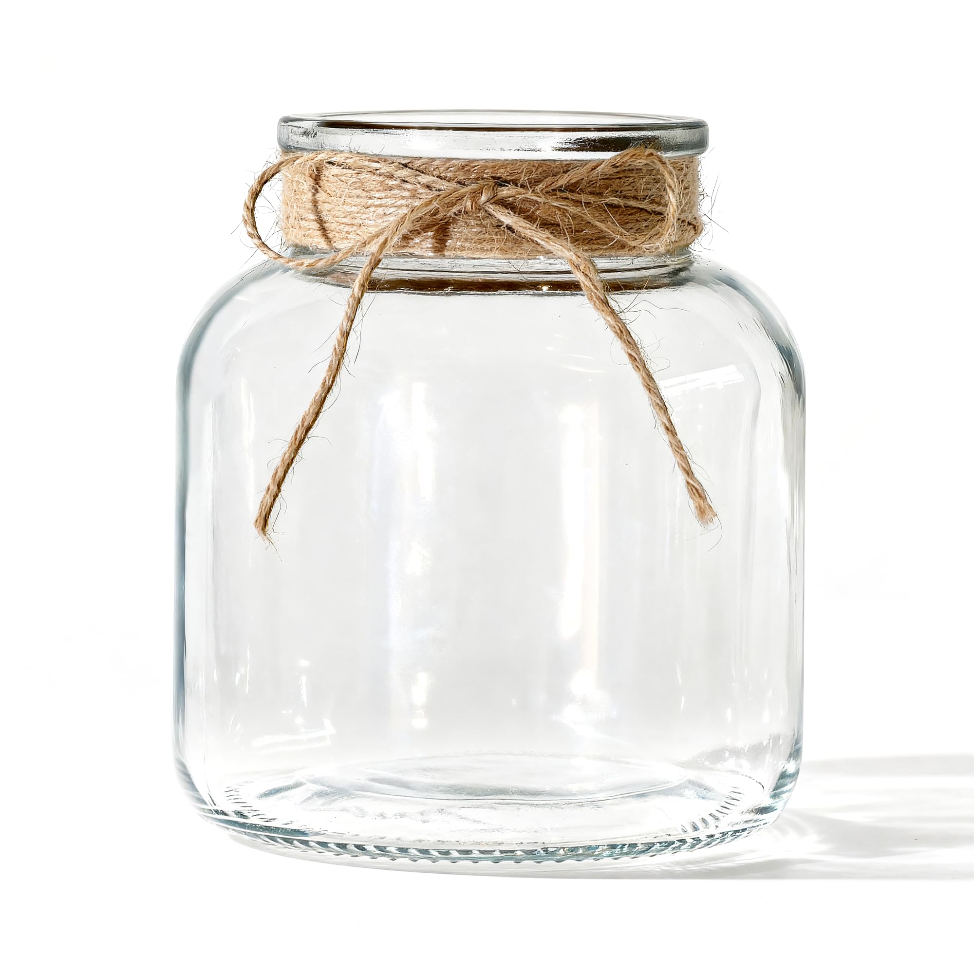 Farmhouse Clear Glass Vases 4 Pack Home Wedding Decor