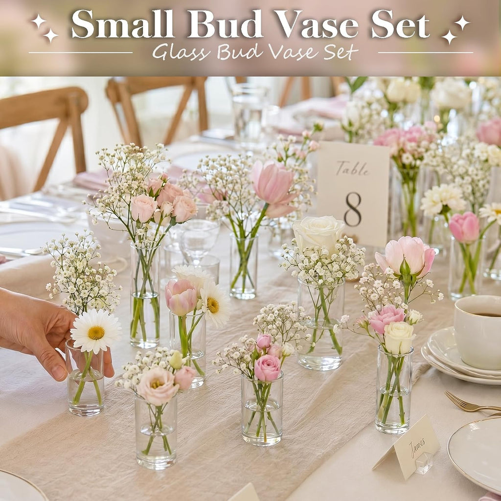 Clear Cylinder Glass Vases 24 Pack Home Wedding Decor