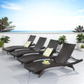 Multibrown Wicker Outdoor Lounge Set 4