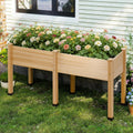 Light Wood Elevated Raised Garden Planter Box