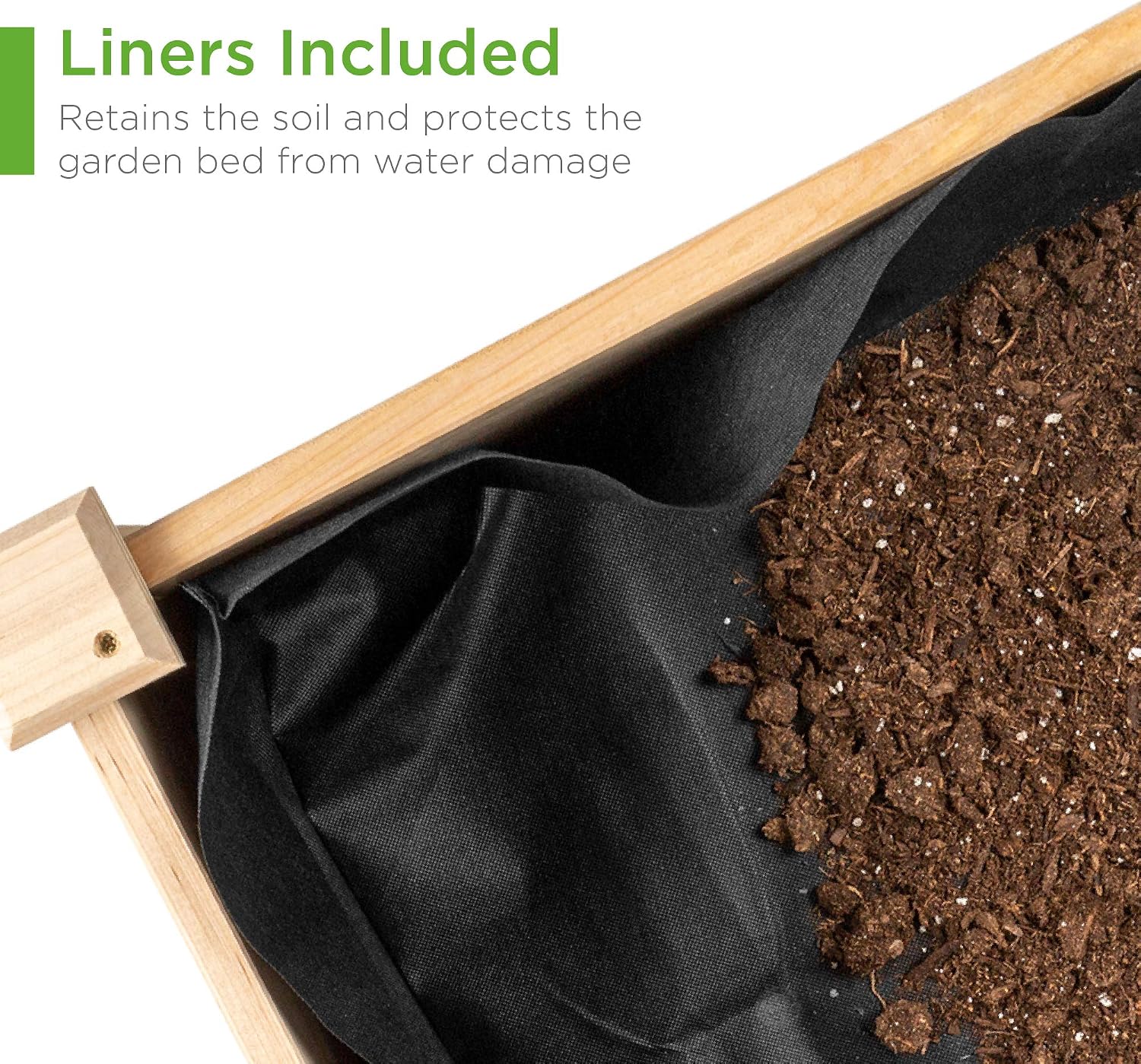 Natural Rolling Wood Elevated Garden Planter
