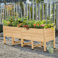 Wood Elevated Deep Root Garden Planter Box